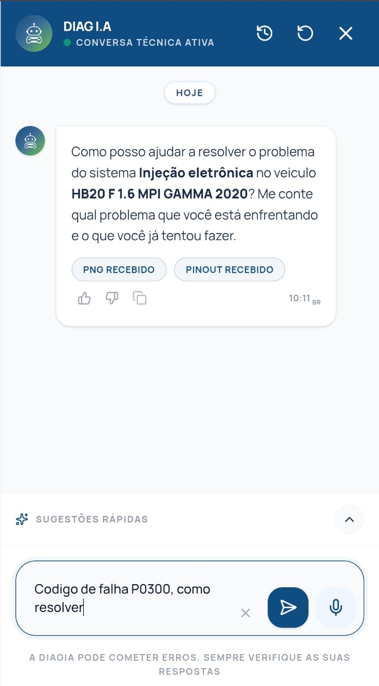 Diag IA: pergunta sobre o código P0300