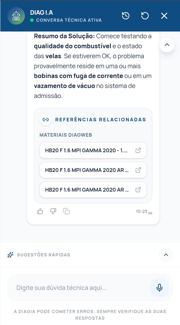 Diag IA: referências relacionadas na base Diagweb